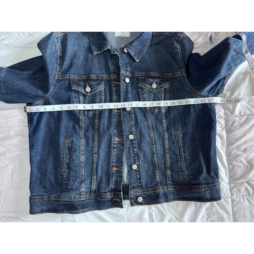 Old Navy Denim Button Down Jean Jacket Womens Size XXL Blue EUC - Picture 3 of 10